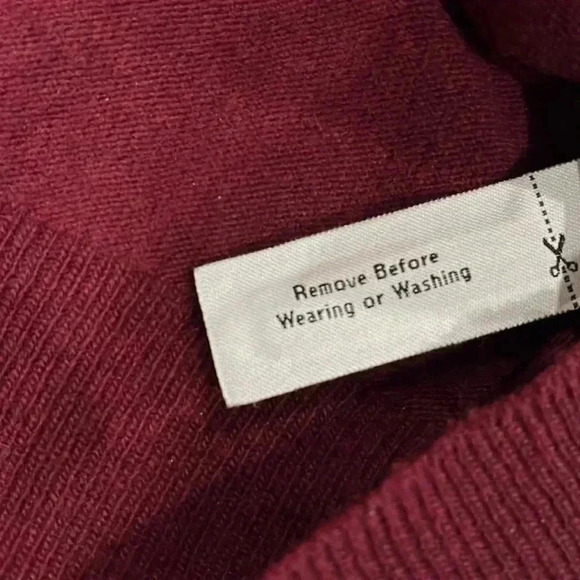 [XS]JCrew Cashmere Wool Blend Burgundy V Neck Button Sweater Cardigan-  NWOT - Picture 6 of 9